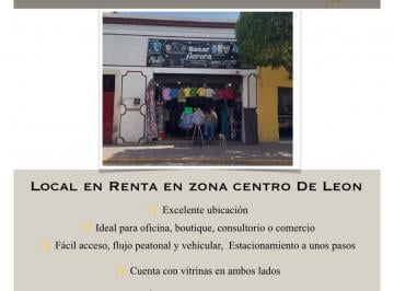 Local comercial , León · Local en Renta en Zona Centro de Leon, Estacionamiento a un Lado