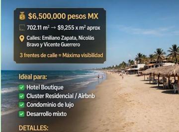 Terreno / Lote · 702m² · Terreno en Venta en Playa Bonfil