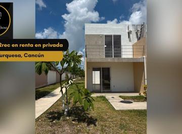 Casa · 2 Recámaras · Casa en Renta en Cancún 2 Recámaras en Esquina con Alberca y Seguridad