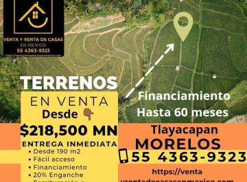 Terreno / Lote · 200m² · Terrenos Rústicos, en Tlayacapan Morelos, con Increíbles Vistas a Los Cerros. Invierte Hoy!