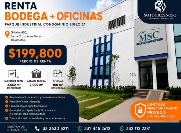 Nave industrial , Tlajomulco de Zúñiga · Bodega/nave Industrial en Renta | Lopez Mateos