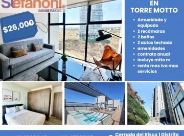 Departamento de 2 habitaciones, El Marqués · Departamento de Lujo Amueblado en Renta en Torre Motto Queretaro