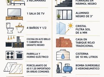 Casa de 3 habitaciones, San Pedro Cholula · Casa Nueva con Increíbles Acabados