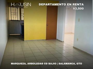 Departamento · 2 Recámaras · 1 Estacionamiento · Departamento en Renta, Cluster Marqueza, Arboledas Cd Bajio. Salamanca, Gto.