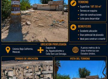 Terreno / Lote , Mexicali · Terreno en Venta en Col. Baja California Mexicali Baja California.