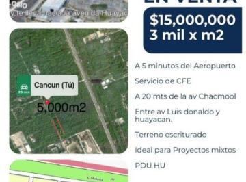 Terreno / Lote , Benito Juárez · 3 Terrenos en Venta, Cada Uno de 5000 m²