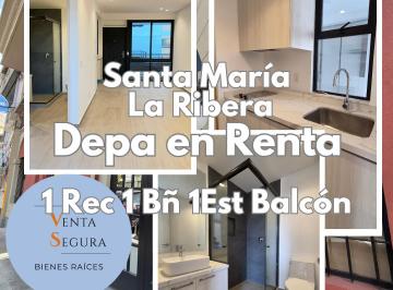 Departamento de 1 habitación, Cuauhtémoc · Departamento en Renta en Santa María La Ribera, 1 Recámara, 1 Estacionamiento