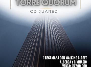 Departamento de 1 habitación, Juárez · Deprtamento en Venta en Cd Juarez Torre Quorum