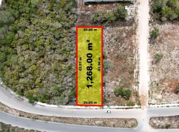 Terreno / Lote , Conkal · En Venta Terreno de 1,268 m² en Conkal Sobre Calle Principal Listo Para Construir