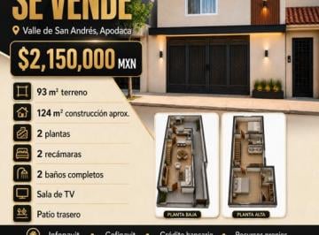 Casa en Venta de 2 habitaciones Valle San Andres · Casa en Residencial Valle de San Andres Totalmente Renovada