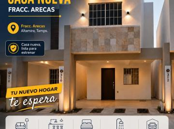 Casa de 3 habitaciones, Altamira · Casas en Venta – Fraccionamiento Arecas, Altamira, Tamaulipas