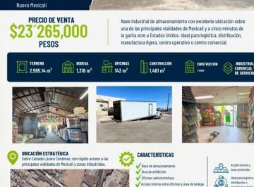 Nave industrial , Mexicali · Nave Industrial en Venta Blvd. Lazaro Cardenas Casi Esquina con Calle Novena 2595 m²