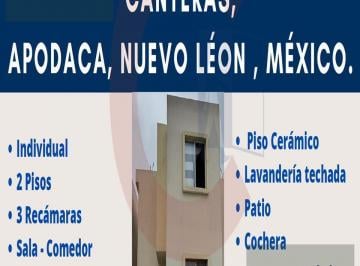 Casa · 2 Recámaras · 1 Estacionamiento · Venta Casa en Col. Privadas Canteras, Apodaca Nl