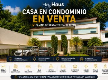 Casa de 3 habitaciones, Tlalpan · Casa en Condominio en Camino de Santa Teresa, Tlalpan