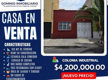 Casa de 3 habitaciones, Gustavo A. Madero · Dominio Inmobiliario Propone en Venta Casa en Colonia Industrial