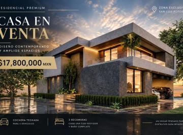 Casa de 4 habitaciones, San Luis Potosí · Casa en Venta en Sierra Azul, San Luis Potosí