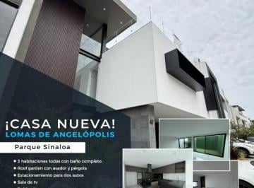 Casa de 3 habitaciones, San Andrés Cholula · $4,650,000 Lomas de Angelópolis, "Parque Sinaloa", Casa Nueva!