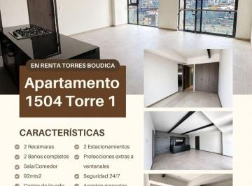 Departamento de 2 habitaciones, San Andrés Cholula · Departamento Torres Boudica, Angelopolis Renta $20,000.