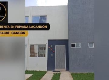 Casa · 2 Recámaras · 1 Estacionamiento · Casa en Renta en Cancún 2 Recámaras en Privada con Alberca