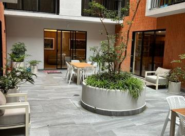 Departamento · 50m² · 1 Recámara · 1 Estacionamiento · Departamento Tipo Loft en Edificio con Amenidades Frente Jardín Pushking