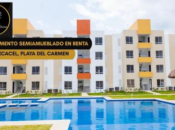 Departamento · 2 Recámaras · Departamento en Renta en Playa del Carmen 2 Recámaras en Planta Baja con Alberca