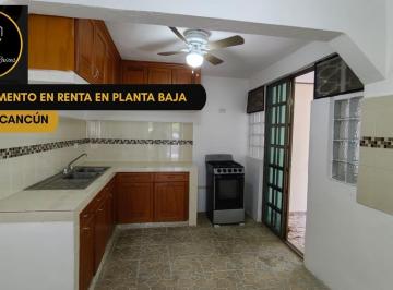 Departamento · 2 Recámaras · 1 Estacionamiento · Departamento en Renta en Cancún 2 Recámaras en Planta Baja con Patio Privado