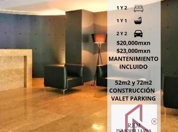 Departamento · 52m² · 1 Recámara · 2 Estacionamientos · Dos Departamentos en Renta Tizapán San Ángel, $20,000 y $23,000 Vista Arbolada