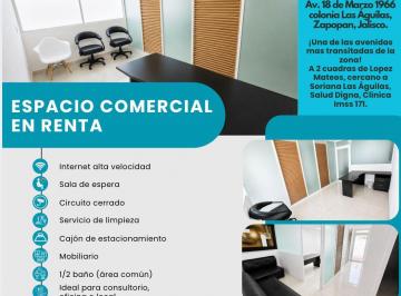 Oficina de 1 habitación, Zapopan · Espacio Comercial en Renta, Oficinas Consultorios, Cabinas