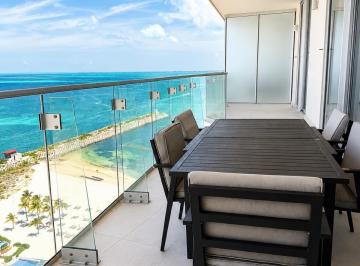 Departamento · 260m² · 3 Recámaras · Departamento Sin Muebles en Renta o Venta, con Playa, Sls Beach, Puerto Cancún