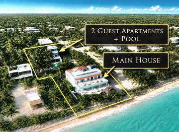 Casa de 10 habitaciones, Telchac Puerto · Frente Mar Casa + 2 Departamentos + 20 m Playa Privada