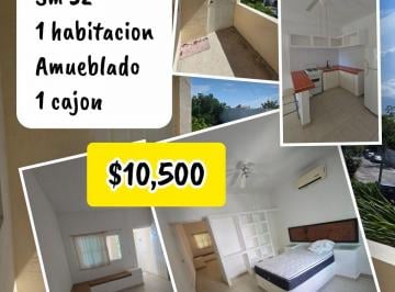 Departamento de 1 habitación, Benito Juárez · Depa Amueblado en Renta en Sm 32