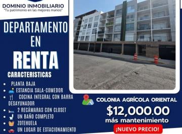 Departamento de 1 habitación, Iztacalco · Dominio Inmobiliario Propone en Renta Departamento en Colonia Agricola Oriental