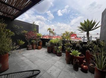 b269b9b13bc8e2bea62d38eeb056016dc464da474eb26ffe43f9887b5de5c60e · Terraza de 16 m² con Vista Al Ajusco | Edificio de Javier Sánchez | Escandón