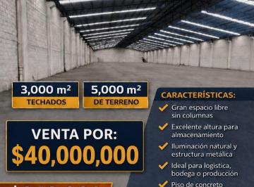 Bodega comercial , Toluca · Bodega Comercial de 5000 m² en Venta y Renta en Toluca Vicente Lombardo