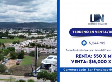 Terreno / Lote , León · Venta o Renta de Terreno 5244 m Sobre Blvd Juan Alonso de Torres