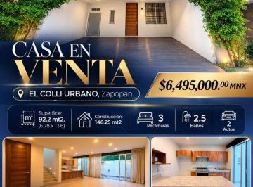 Casa en condominio de 3 habitaciones, Zapopan · Casa en Venta en Zapopan, Jalisco (El Colli Urbano)