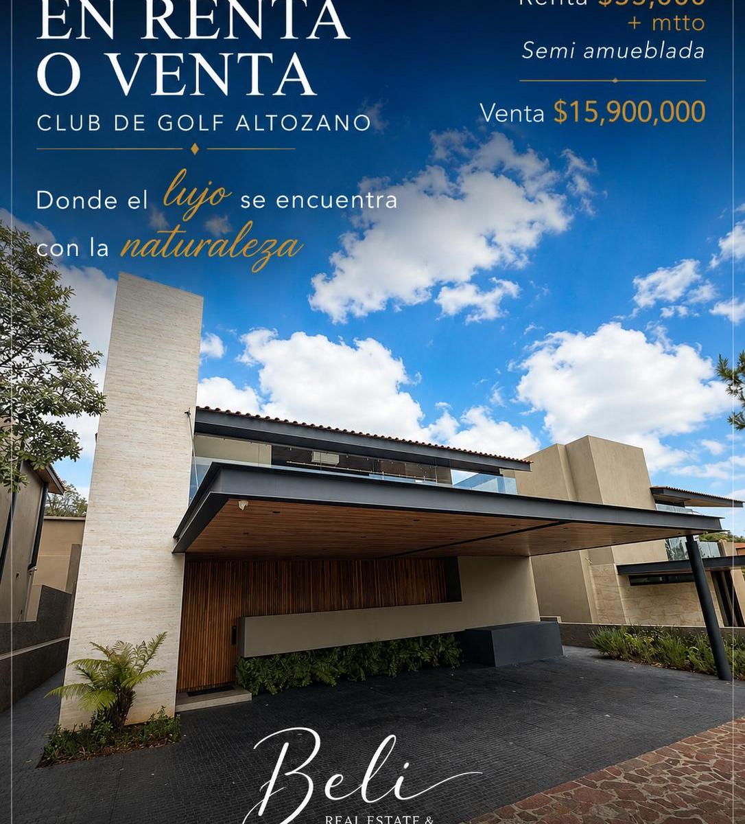 Casa Amueblada en Renta Club de Golf Altozano