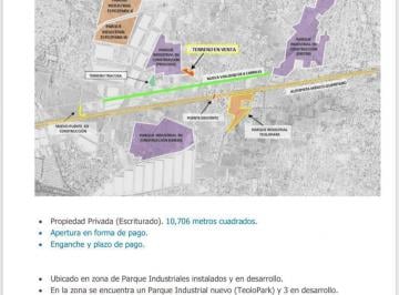Terreno industrial , Teoloyucan · Propiedad Privada Escriturado