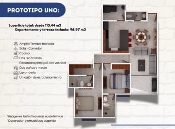 N/A · Departamento Torre Le Blanc 1a. Privada Cuauhtemoc, 2 Recamaras, 2.5 Baños y 1 Cajon Estacionamiento
