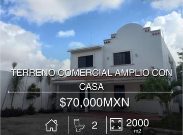 Terreno / Lote · 400m² · 3 Recámaras · 2 Estacionamientos · Terreno Comercial de 2000 con Casa en Av Colosio, Cancún