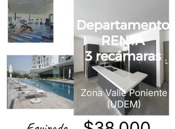 Departamento · 108m² · 3 Recámaras · 2 Estacionamientos · Departamento en Renta Via Cordillera