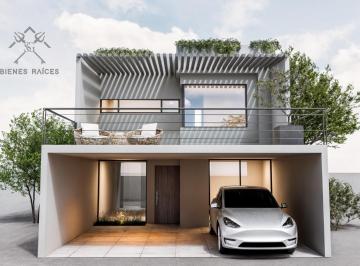 Casa · 140m² · 4 Recámaras · 2 Estacionamientos · Casa en Preventa Ciudad Maderas, 3 Pisos, Recámara en P/b, Roof Garden