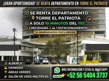 Departamento de 1 habitación, Monterrey · Departamento en Col Regina El Patriota
