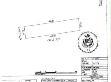 Terreno / Lote · 2500m² · Terreno en Venta en Komchen - 1.7 Km de Carr. Mérida - Progreso