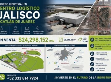 Terreno industrial , Acatlán de Juárez · Terreno Industrial en El Centro Logistico de Jalisco, Acatlán de Juarez