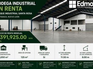 Bodega comercial , Apodaca · Bodega Industrial Premium en Renta / Parque Industrial Santa Rosa