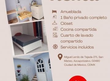 Departamento compartido de 1 habitación, Azcapotzalco · Renta de Recámara con Baño Privado – ¡Todos Los Servicios Incluidos!