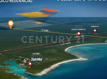 Terreno / Lote · 940m² · Lote Residencial de 940 m² en Aldea Coral, Chemuyil – Riviera Maya