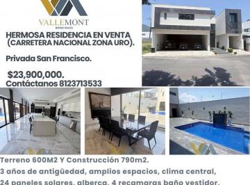 Casa de 5 habitaciones, Monterrey · Venta Hermosa Residencia El Uro (Privada San Francisco)