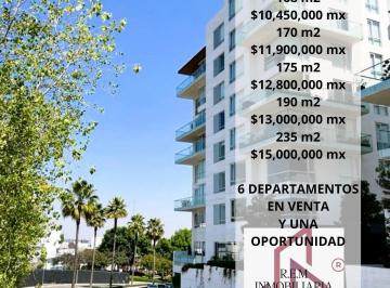 Departamento · 173m² · 3 Recámaras · 3 Estacionamientos · 6 Joyas de Departamentos Venta Lomas del Pedregal, Desde: $10,290,000, 2 y 3 R